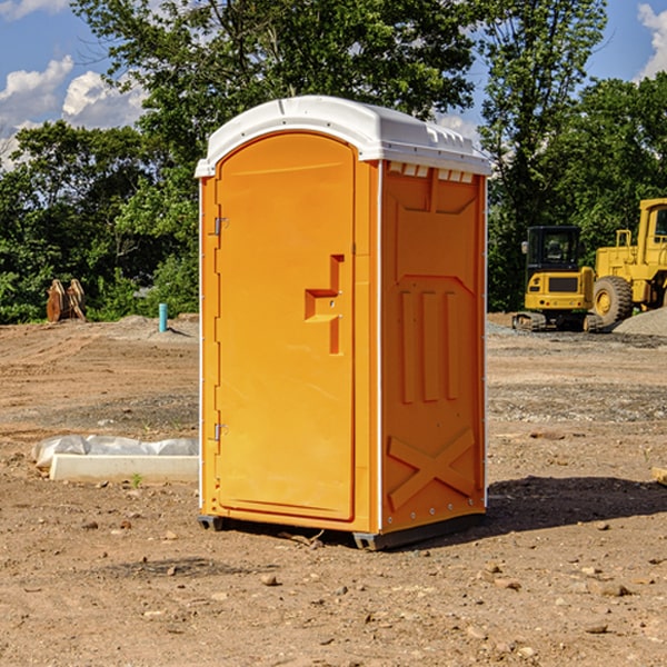 how often are the porta potties cleaned and serviced during a rental period in Carrollton